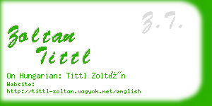 zoltan tittl business card